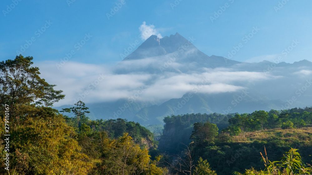 Fototapeta premium Merapi volcano, Java island,Indonesia