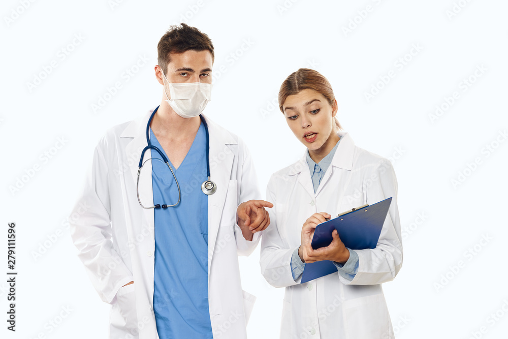Fototapeta premium young doctor and nurse