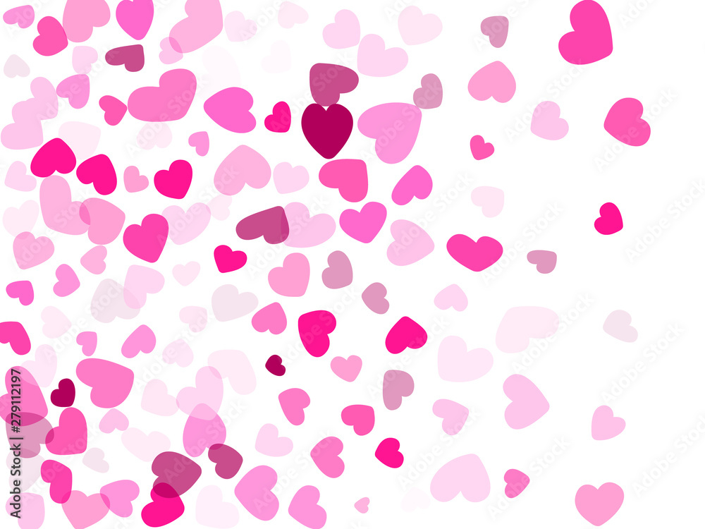 Hearts confetti flying vector background graphic design. Hearts confetti flying vector background graphic design.