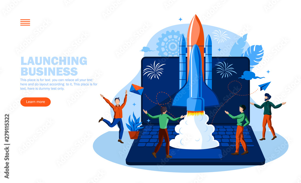 Fototapeta premium start up team work concept. business launch