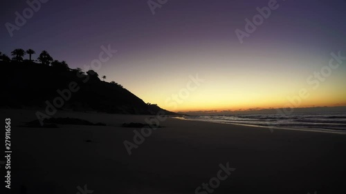 sunrise at the beach, fuerteventura, canarian islands