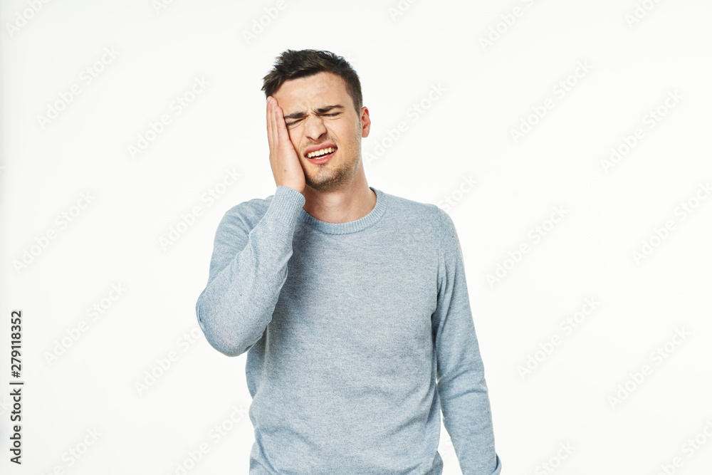portrait of young man isolated on white background portrait of young man isolated on white background