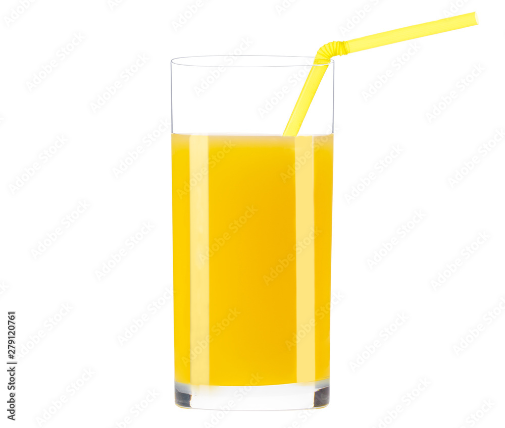 Orange juice glass isolated - obrazy, fototapety, plakaty 