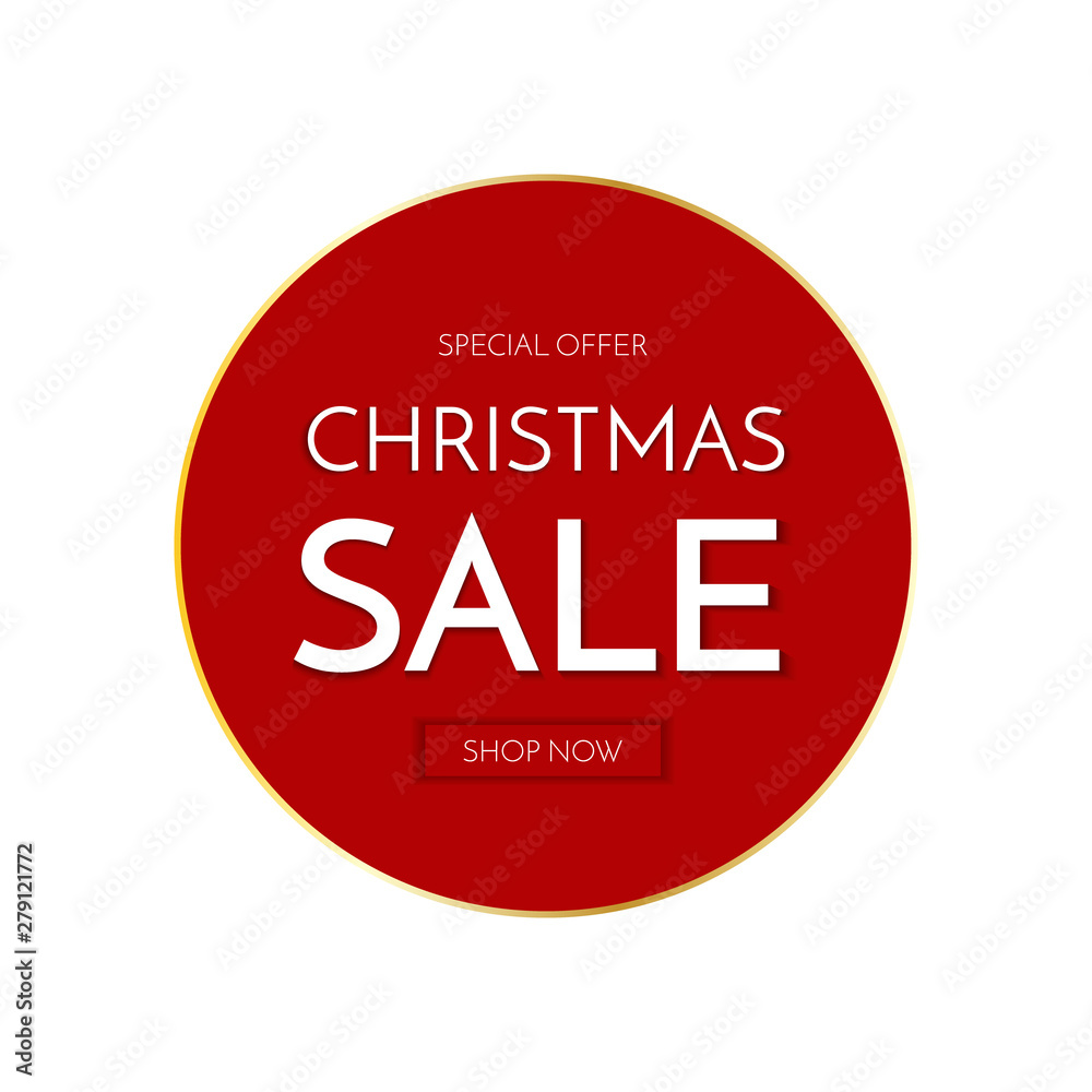 Christmas sale banner. Christmas sale phrase on red background. Christmas sale banner. Christmas sale phrase on red background.