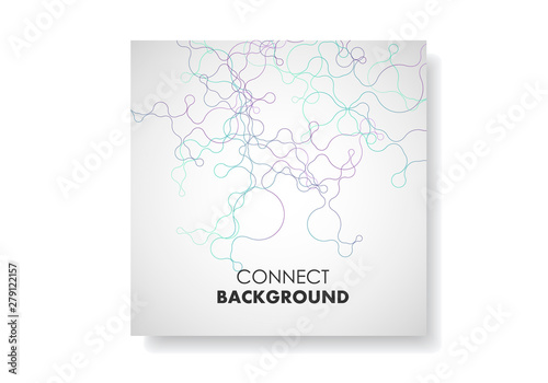Vector templates for brochure cover in A4 size. Polygonal background with connecting dots and lines