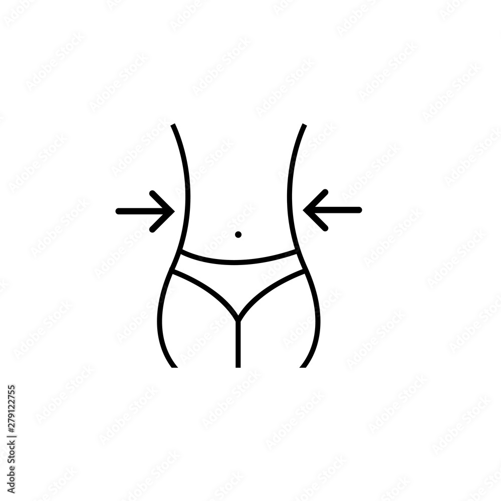 woman's waist vector icon. weight loss illustration symbol, waistline logo. woman's waist vector icon. weight loss illustration symbol, waistline logo.