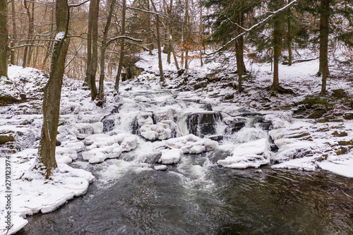 Selkewasserfall im Harz Winterlandschaft