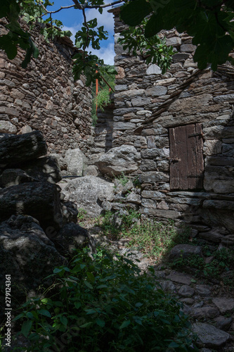 Fototapeta Naklejka Na Ścianę i Meble -  Mons la Trivalle Languedoc France Gorge d'Heric Abandoned village countryside