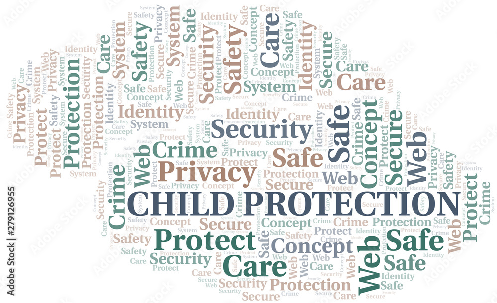 Child Protection word cloud. Wordcloud made with text only.