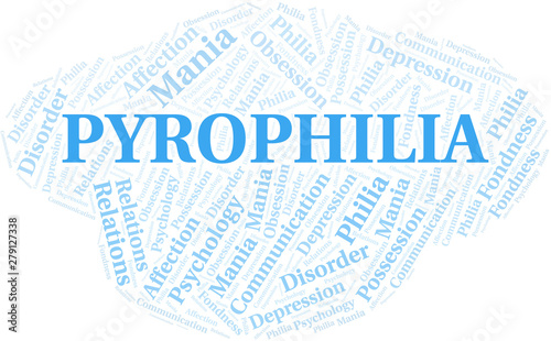 Pyrophilia word cloud. Type of Philia.