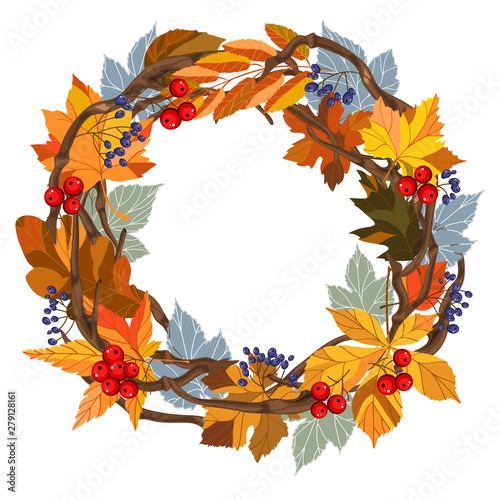 leaves autumn wreath