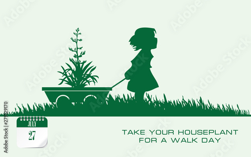 Postcard Houseplant For Walk Day