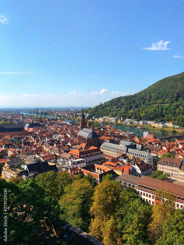 Blick auf Heidelberg vom Schloss