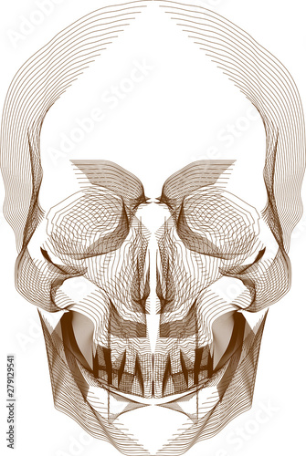 Abstrakte Illustration eines Totenkopfes