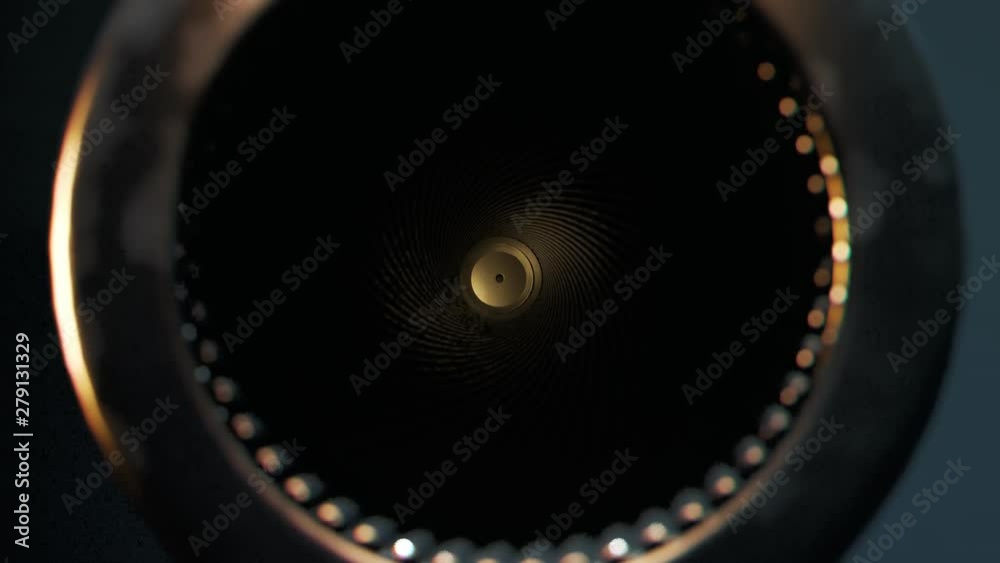 Single golden bullet loaded to a revolver in a game of russian roulette. 4KHD