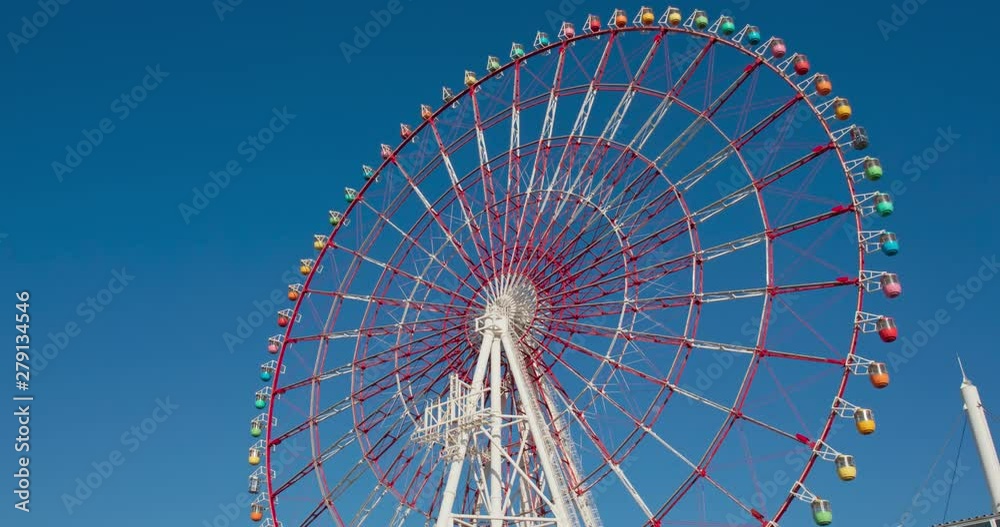 Ferris Wheel with clear blue sunny sky Ferris Wheel with clear blue sunny sky