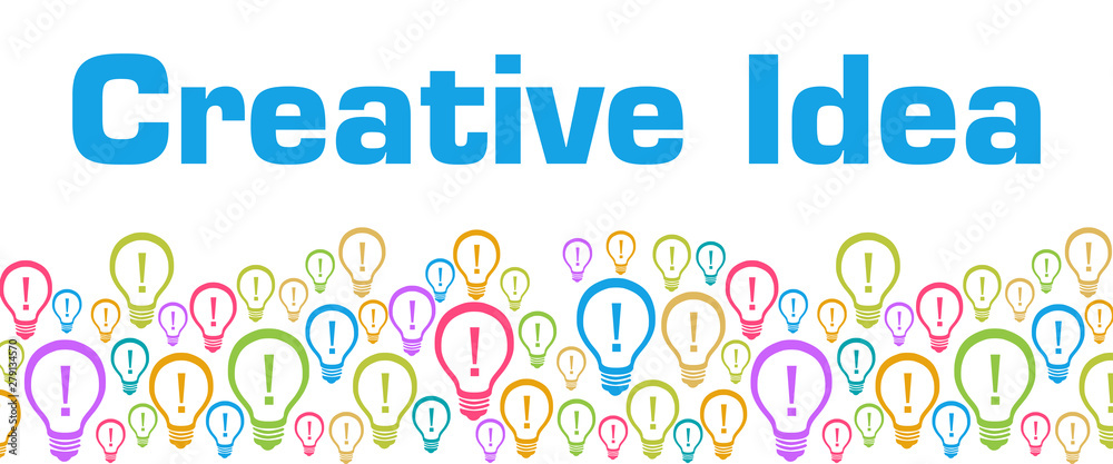 Creative Idea Colorful Bulbs With Text 