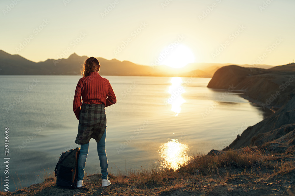 silhouette of man at sunset