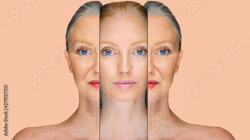 Konstfotografi beauty concept skin aging. anti-aging procedures