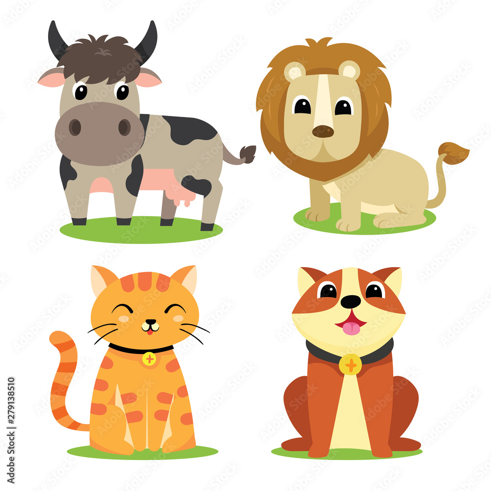 animals collection vector desogn