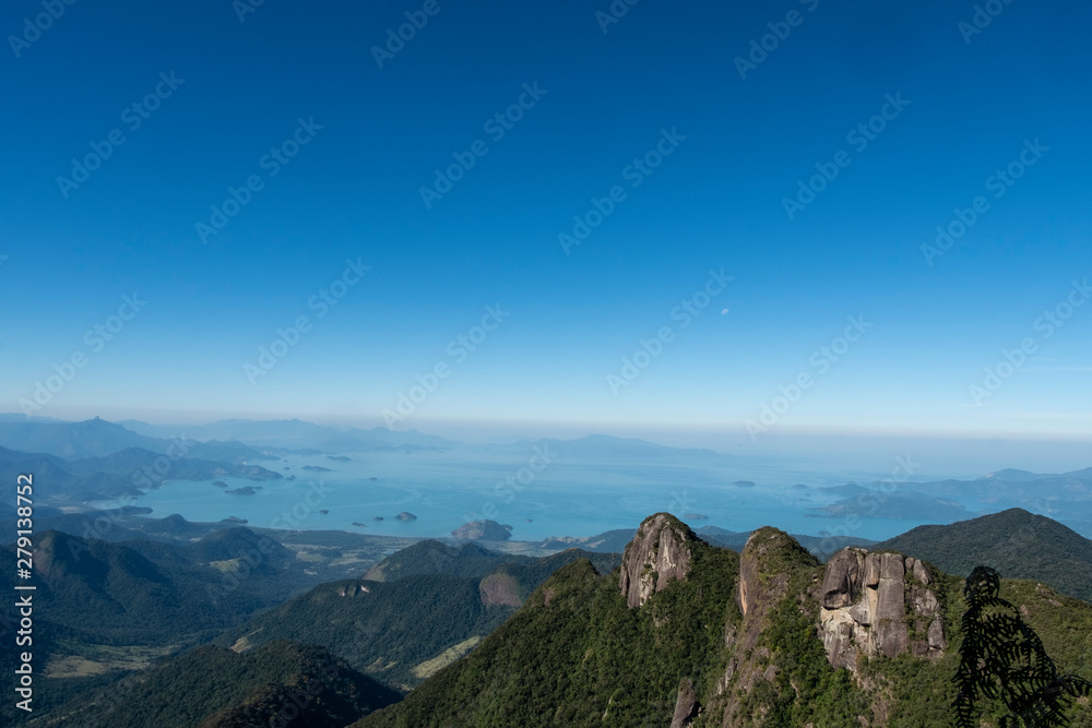 View of Bay of Paraty, Rio de Janeiro, Brazil