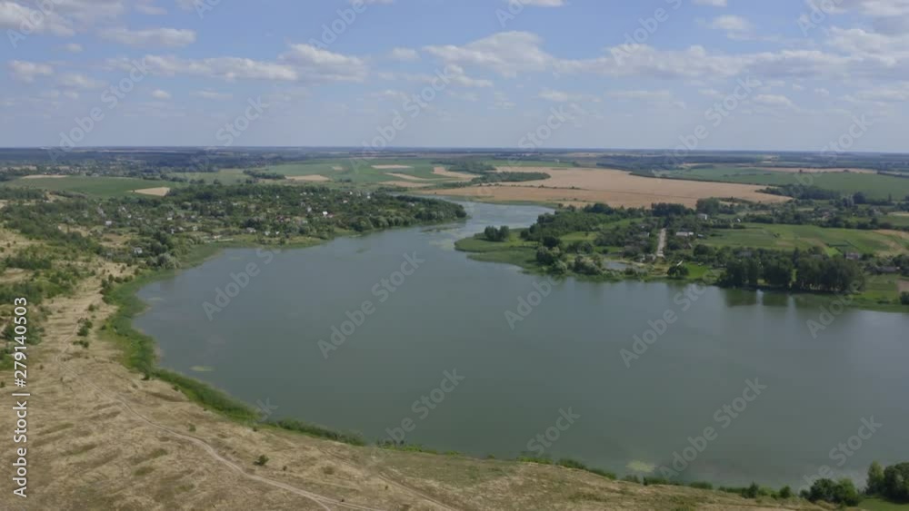 View of the River in Nature from Above View of the River in Nature from Above