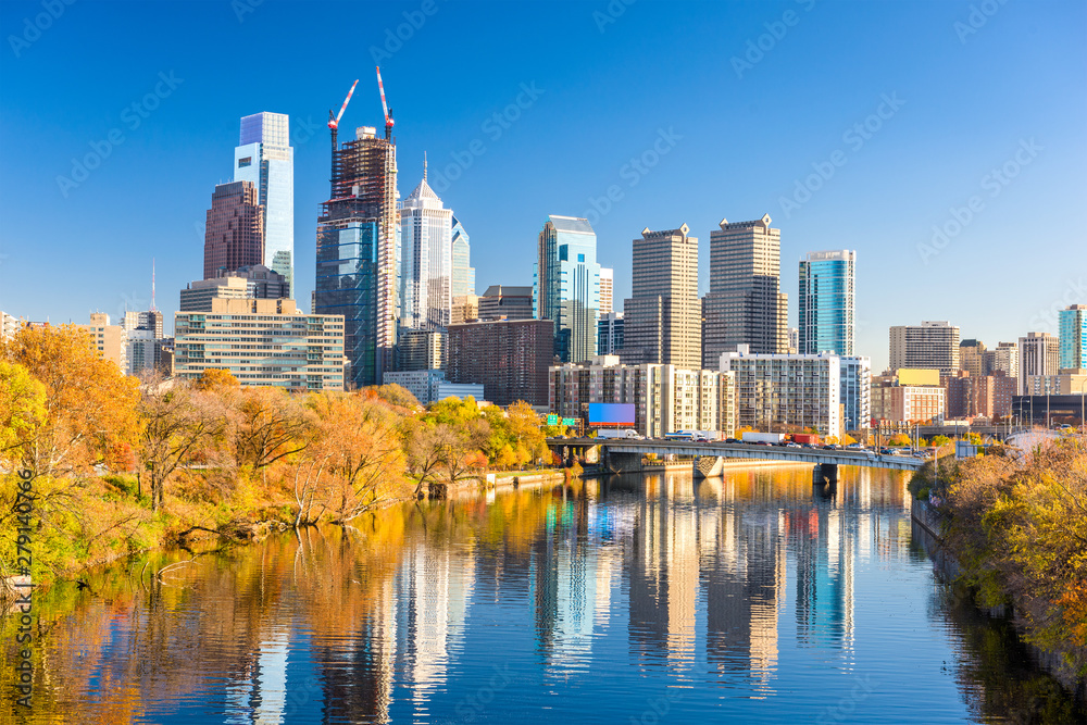 Philadelphia, Pennsylvania, USA River Skyline