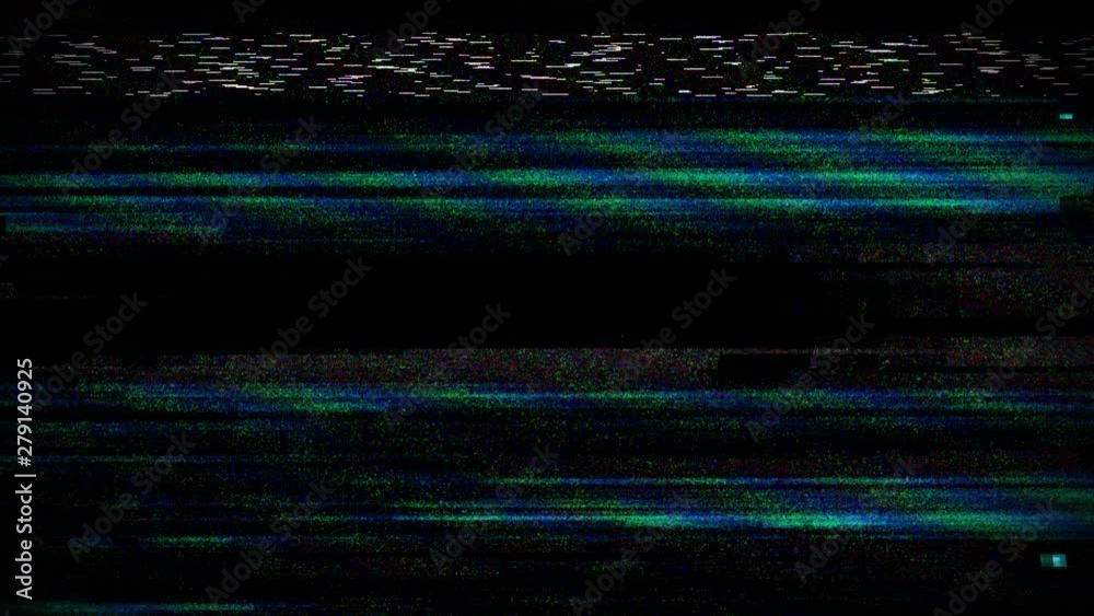 Digital glitch TV broadcasting failure