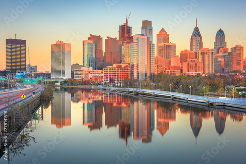 Philadelphia  Pennsylvania  USA River Skyline