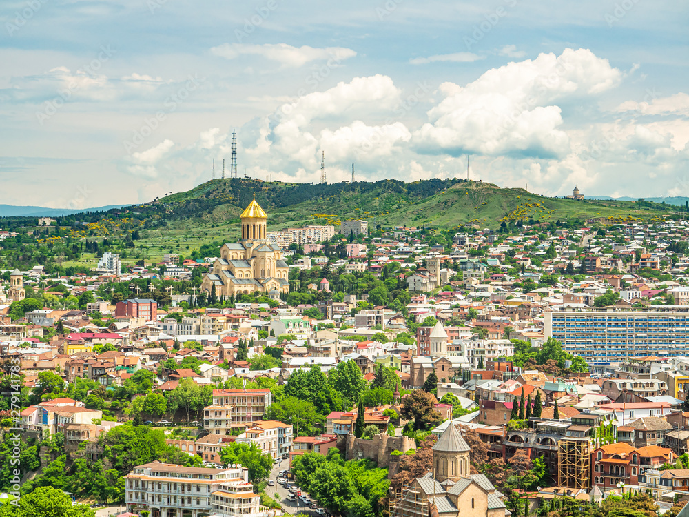 Cityscape of Tbilisi, capital of Georgia.