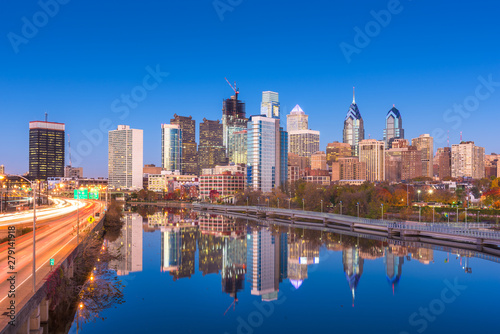 Philadelphia  Pennsylvania  USA River Skyline