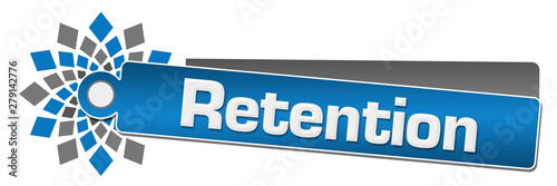 Retention Blue Grey Circular Label 