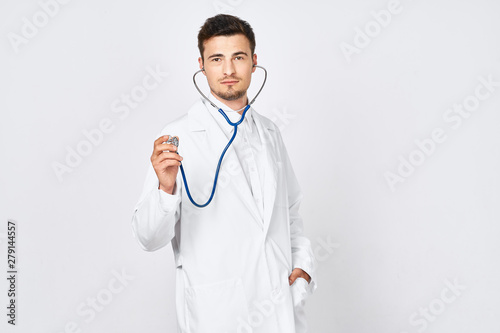 portrait of a young doctor with stethoscope