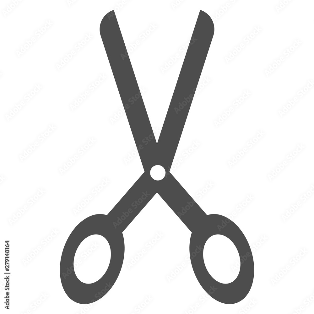 Flat filled scissors icon. Vector icon. Flat filled scissors icon. Vector icon.