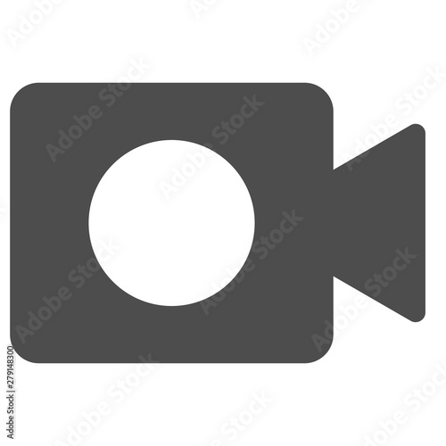 Flat filled camera record icon. Vector icon.