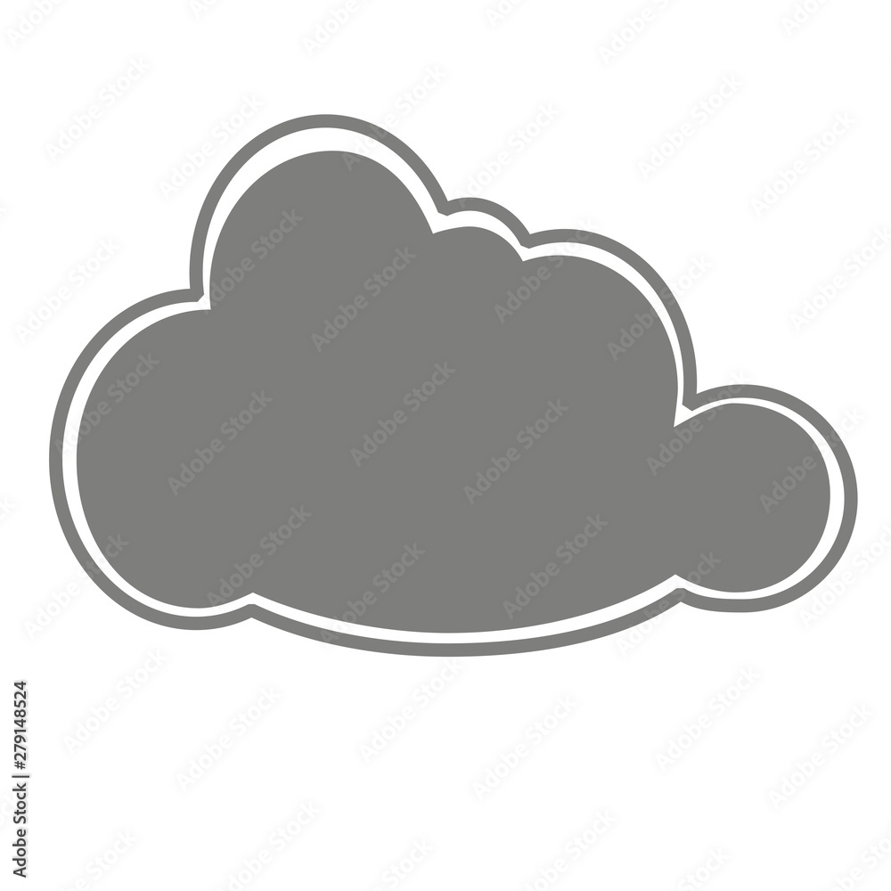 Dark cloud on a white background. Vector icon. Dark cloud on a white background. Vector icon.