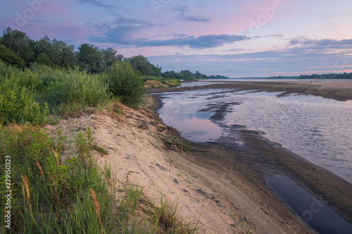 Morning on the Vistula River somewhere in Masovia, Poland