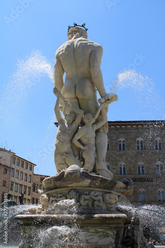 The back of Neptune, Piazza della Signoria, Florence photo