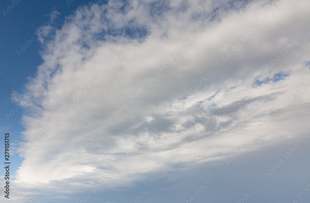 White clouds on the blue sky