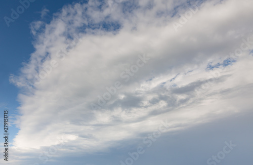 White clouds on the blue sky