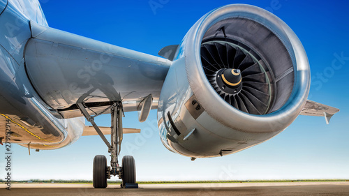 jet engine of an modern airliner photo
