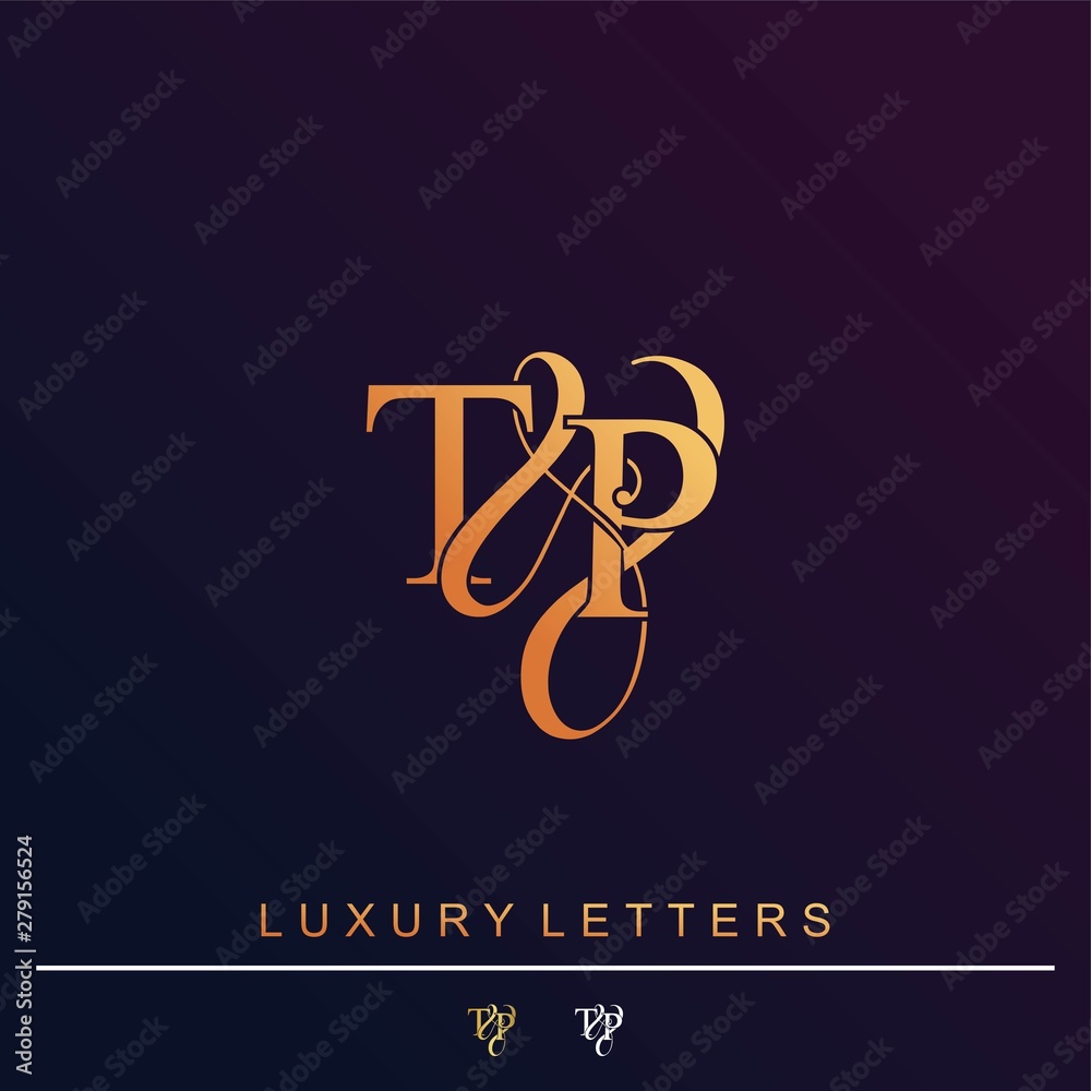 T & P TP logo initial vector mark. Initial letter T & P TP luxury art vector mark logo. T & P TP logo initial vector mark. Initial letter T & P TP luxury art vector mark logo.