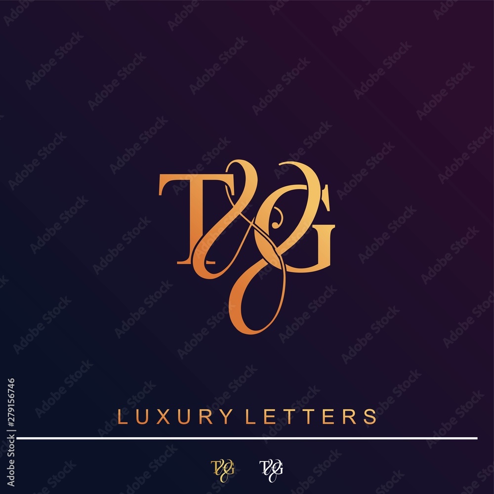 T & G TG logo initial vector mark. Initial letter T & G TG luxury art vector mark logo. T & G TG logo initial vector mark. Initial letter T & G TG luxury art vector mark logo.