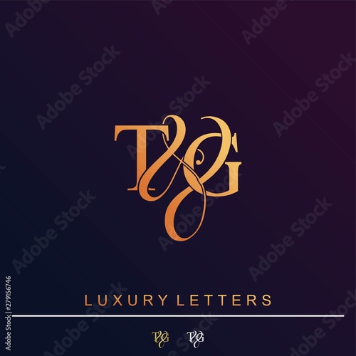 T & G TG logo initial vector mark. Initial letter T & G TG luxury art vector mark logo.