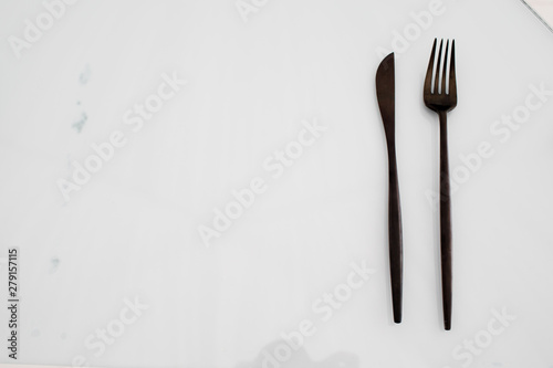 black forks and knife mock up