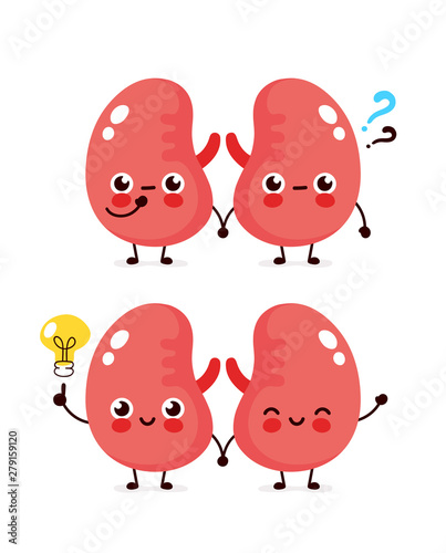 Cute kidneys with question mark