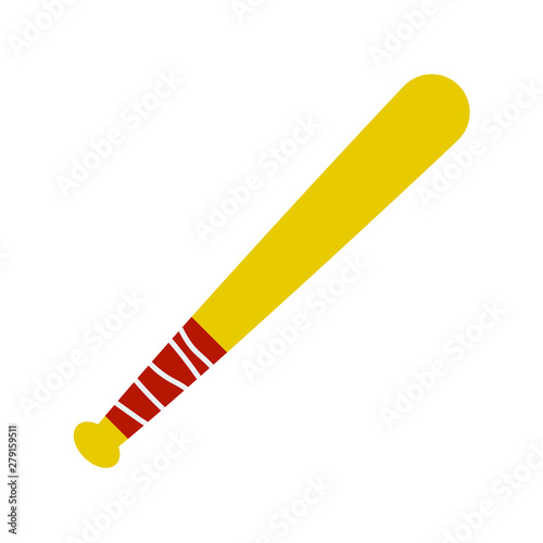 Baseball bat isolated. Sports stick vector illustration