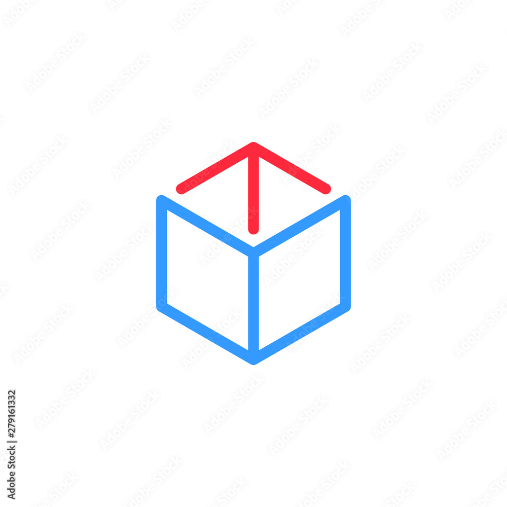 Geometric Cube Arrow Building Construction Architecture Logo Vector Business Company Geometric Cube Arrow Building Construction Architecture Logo Vector Business Company