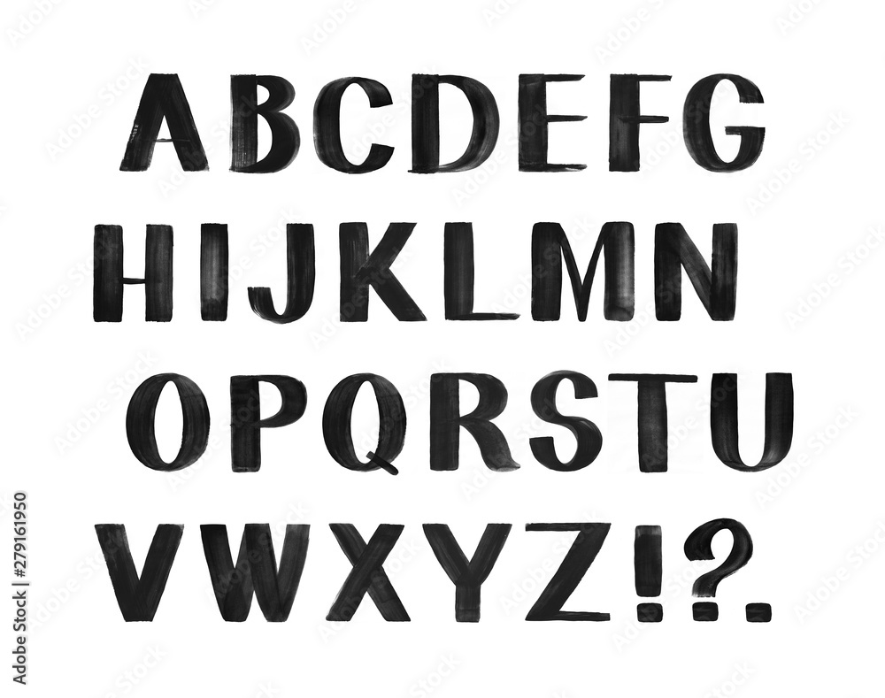 Alphabet hand drawn graphic paint ink art brush texture strong letters. Calligraphy isolated paper textured raster set Alphabet hand drawn graphic paint ink art brush texture strong letters. Calligraphy isolated paper textured raster set