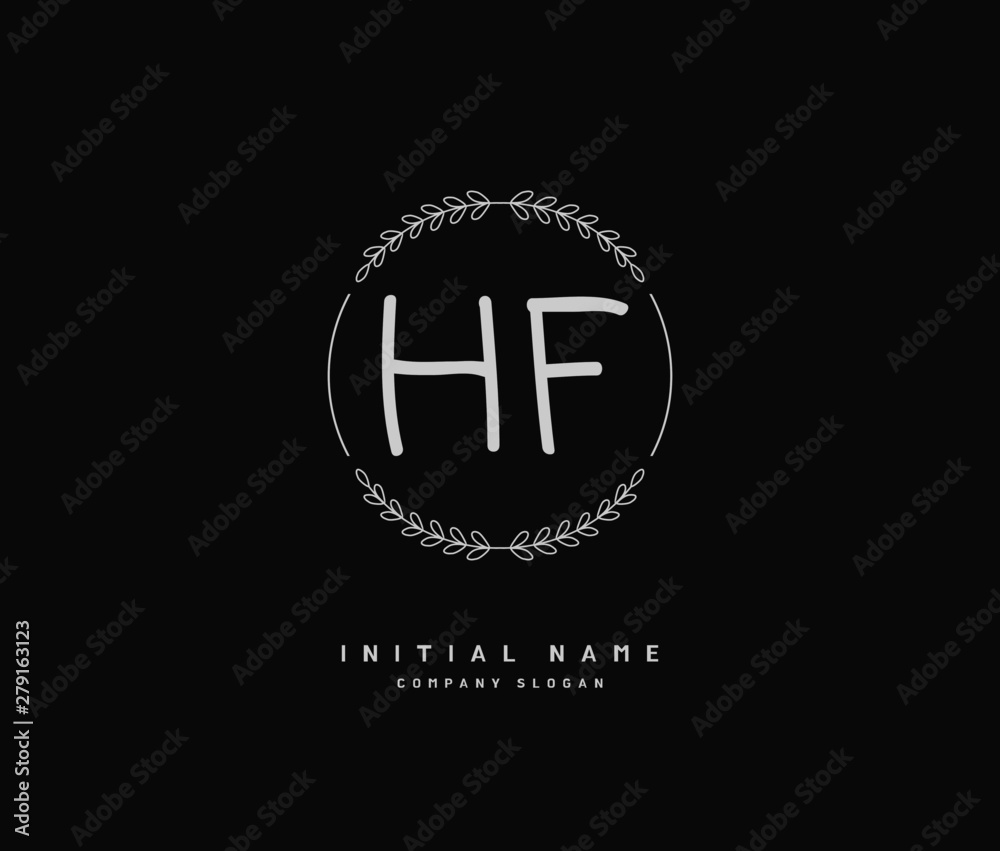 H F HF Beauty vector initial logo, handwriting logo of initial signature, wedding, fashion, jewerly, boutique, floral and botanical with creative template for any company or business. H F HF Beauty vector initial logo, handwriting logo of initial signature, wedding, fashion, jewerly, boutique, floral and botanical with creative template for any company or business.